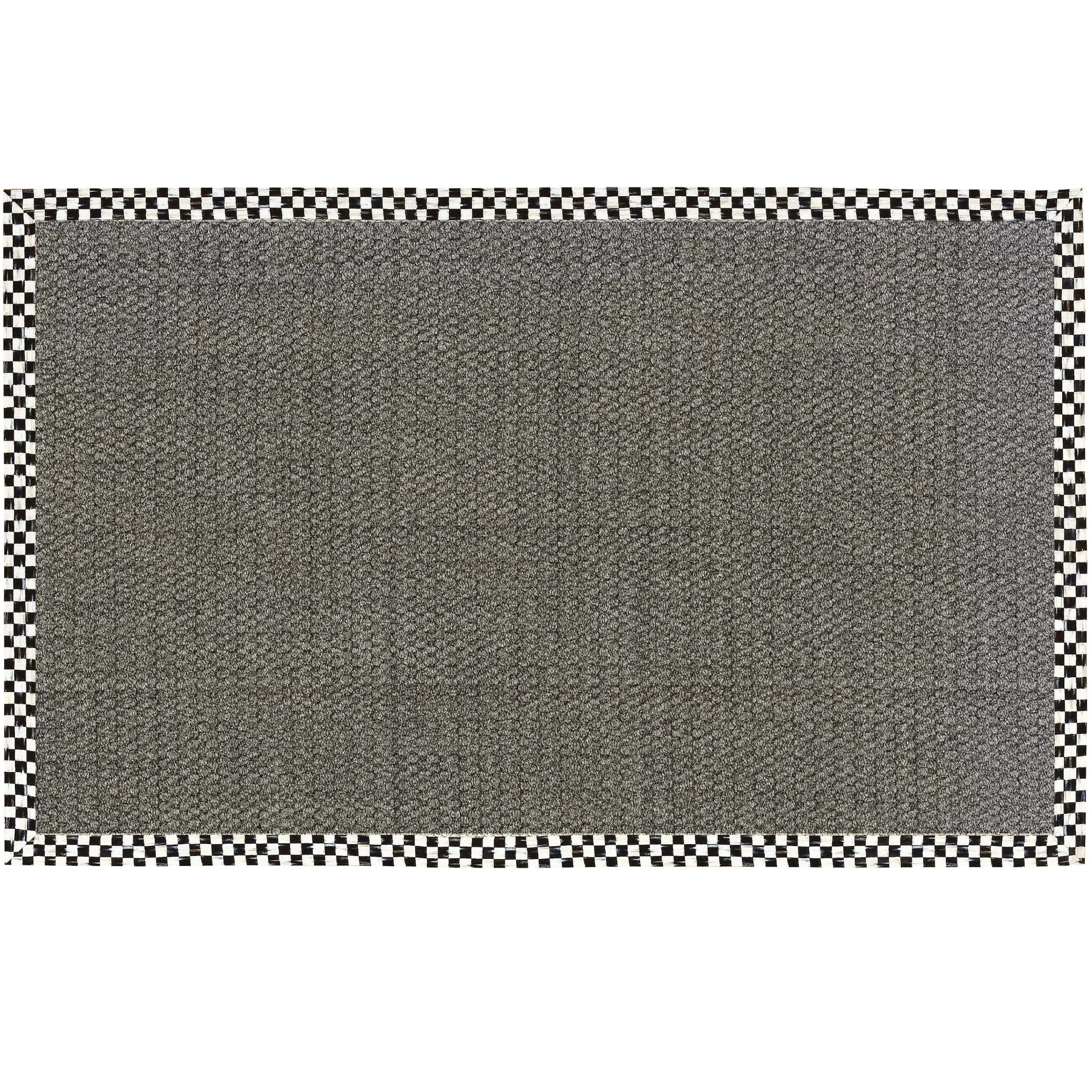 MacKenzie-Childs Courtly Check 6' x 9' Grey Sisal Rug| Rugs