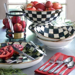 MacKenzie-Childs Courtly Check Abundant Bowl| Fall Entertaining|Serveware