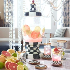 MacKenzie-Childs Courtly Check Beverage Hostess| Fall Entertaining|Drinkware