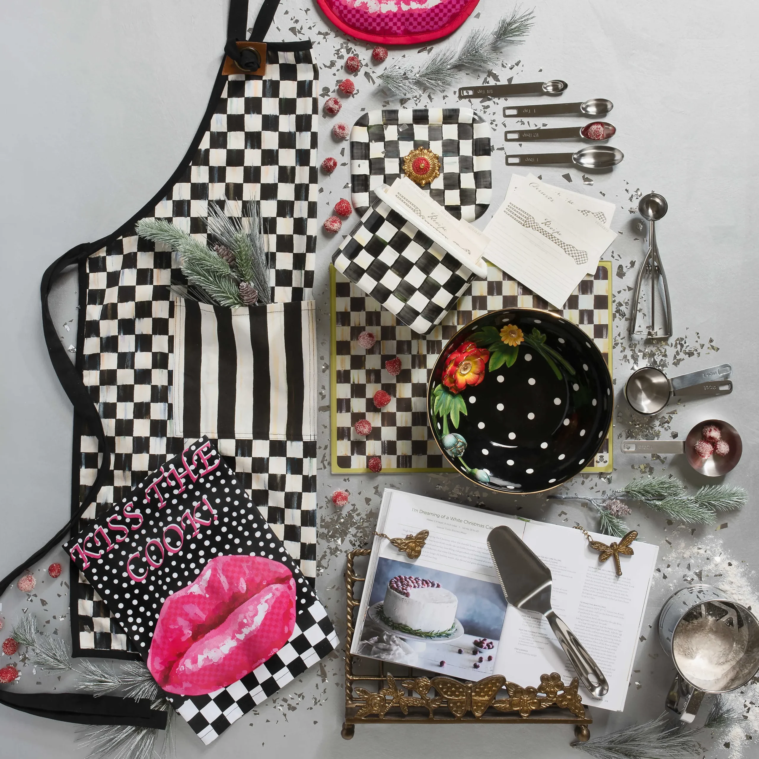 MacKenzie-Childs Courtly Check Bistro Apron| Kitchen & Table Linens