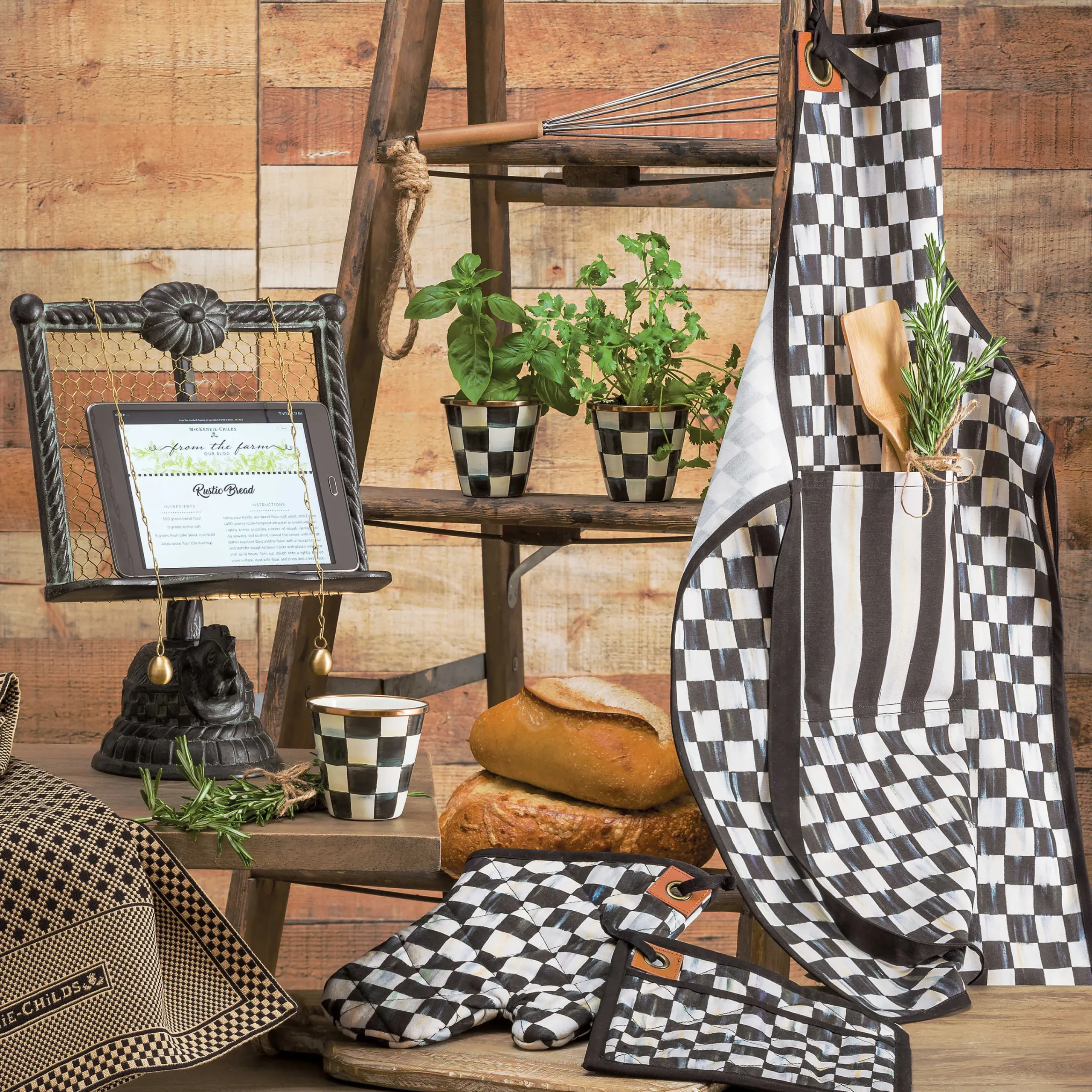 MacKenzie-Childs Courtly Check Bistro Potholder| Kitchen & Table Linens