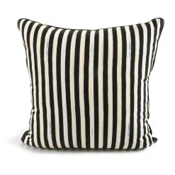 MacKenzie-Childs Courtly Check Black Sash Throw Pillow| Pillows, Throws, & Cushions