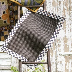 MacKenzie-Childs Courtly Check Black Sisal 2' x 3' Rug| Rugs
