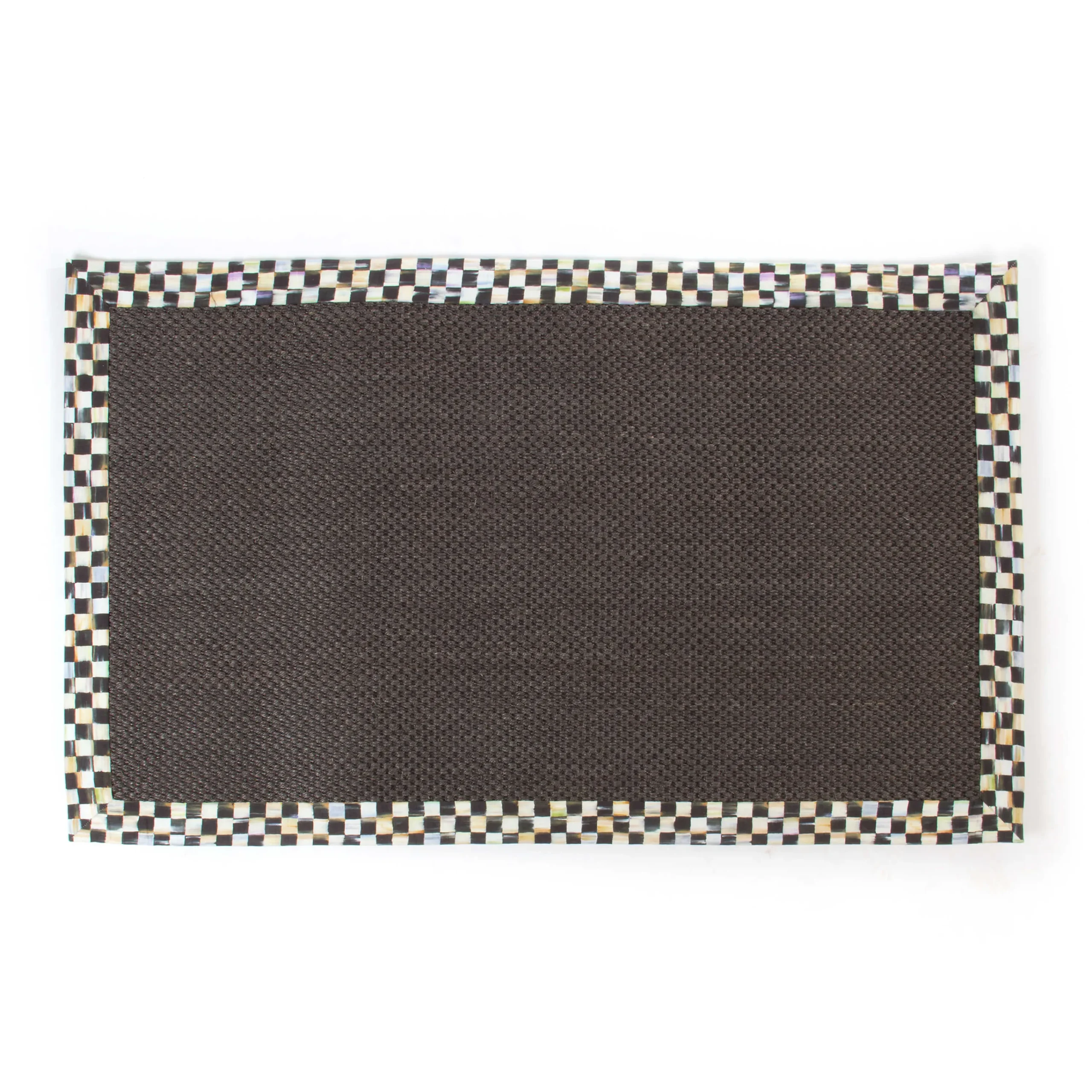 MacKenzie-Childs Courtly Check Black Sisal 3' x 5' Rug| Rugs