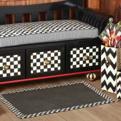 MacKenzie-Childs Courtly Check Black Sisal 3' x 5' Rug| Rugs