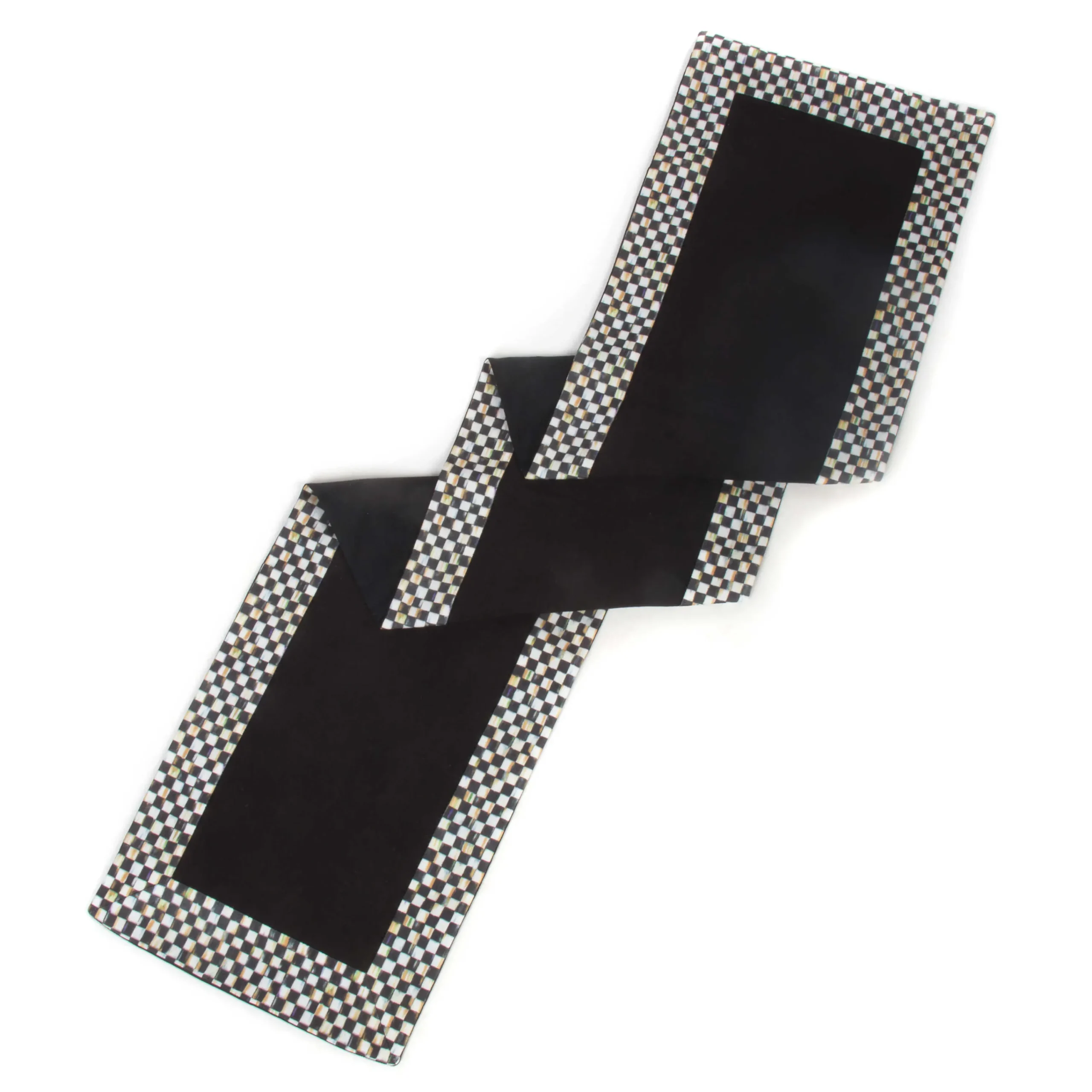 MacKenzie-Childs Courtly Check Black Table Runner| Kitchen & Table Linens