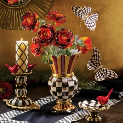 MacKenzie-Childs Courtly Check Black Table Runner| Kitchen & Table Linens