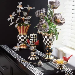 MacKenzie-Childs Courtly Check Black Table Runner| Kitchen & Table Linens