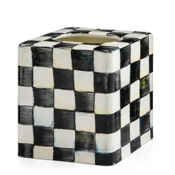 MacKenzie-Childs Courtly Check Boutique Tissue Box Cover| Bath & Bath Accessories|Room Accents