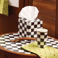 MacKenzie-Childs Courtly Check Boutique Tissue Box Cover| Bath & Bath Accessories|Room Accents