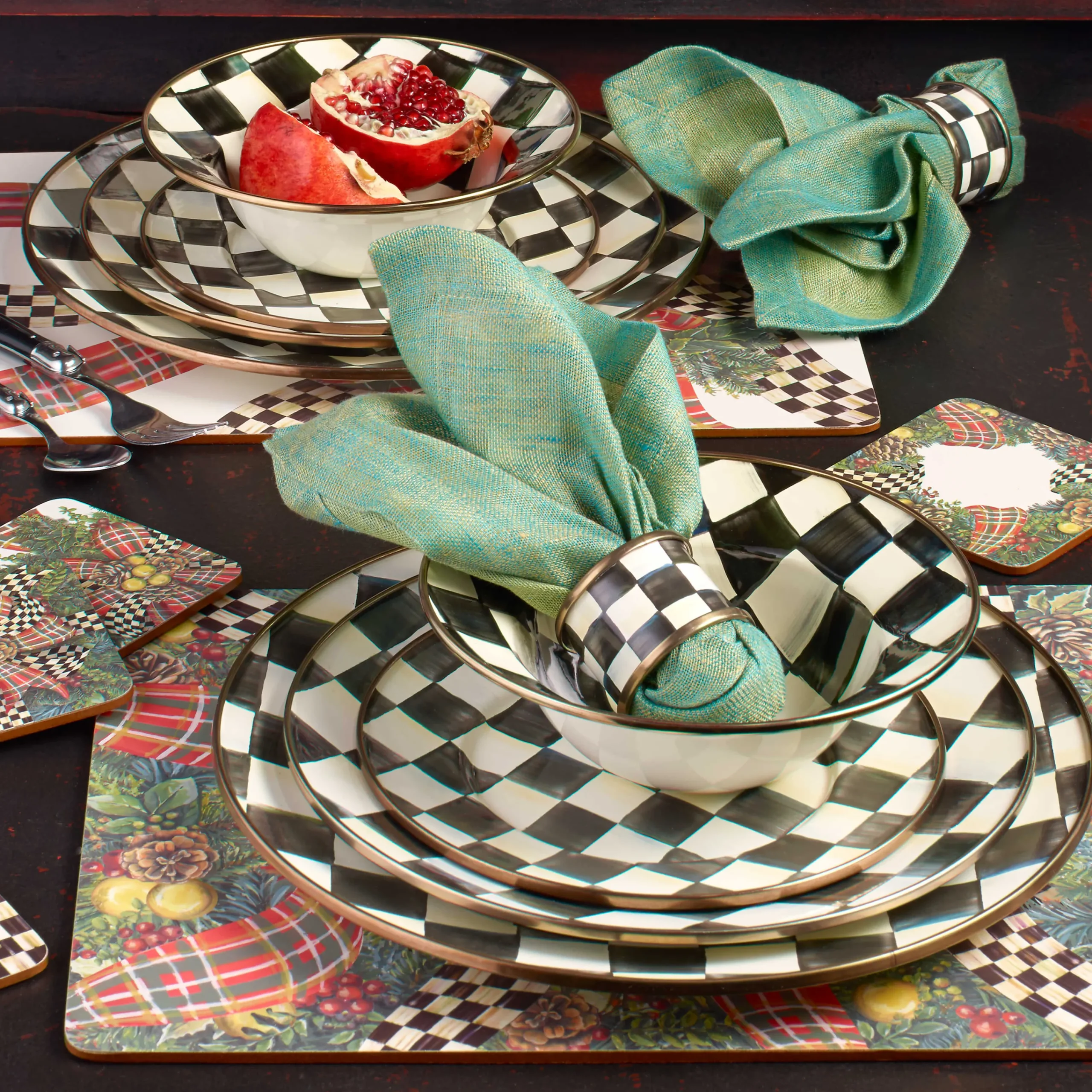 MacKenzie-Childs Courtly Check Breakfast Bowl| Dinnerware & Flatware