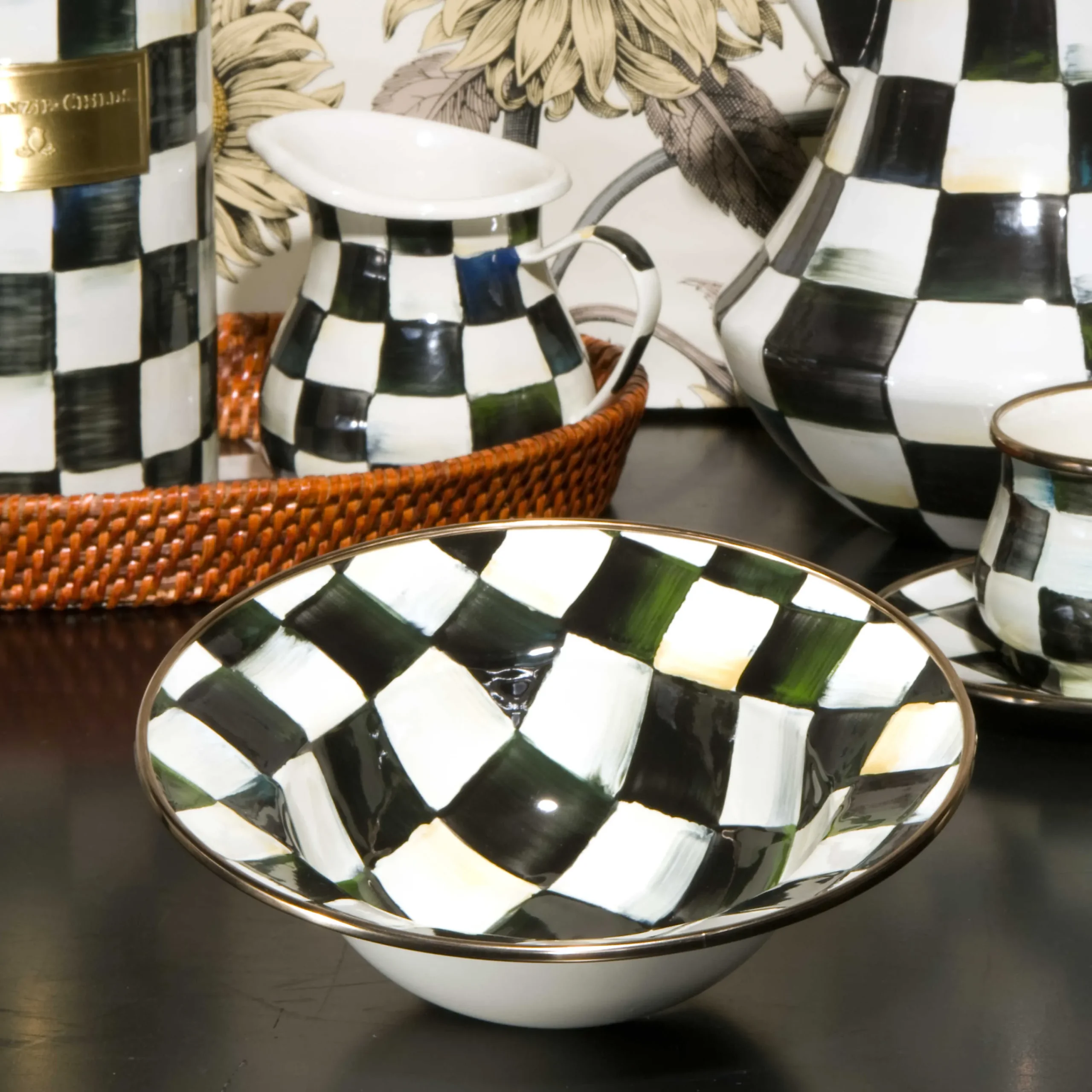 MacKenzie-Childs Courtly Check Breakfast Bowl| Dinnerware & Flatware