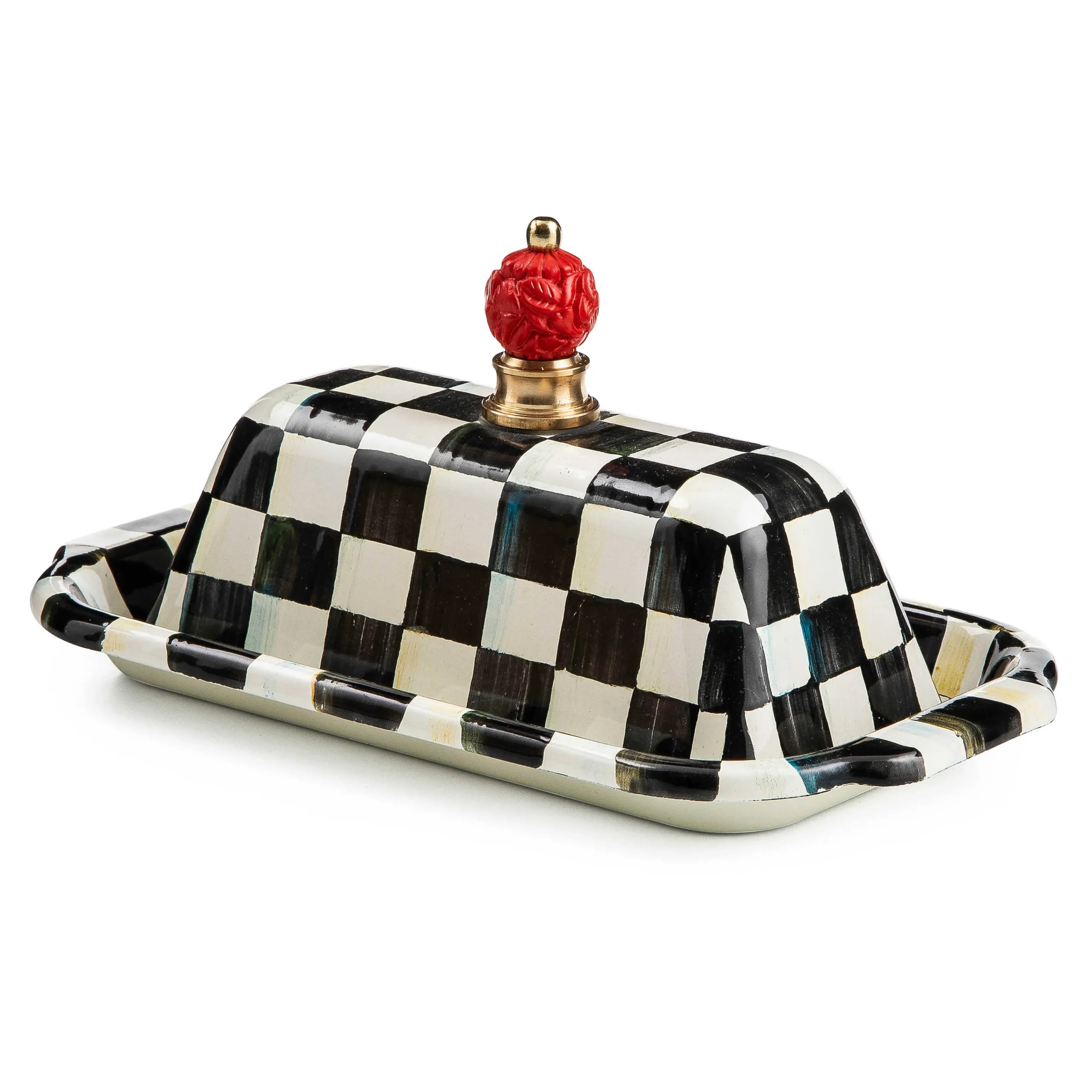 MacKenzie-Childs Courtly Check Butter Box| Serveware
