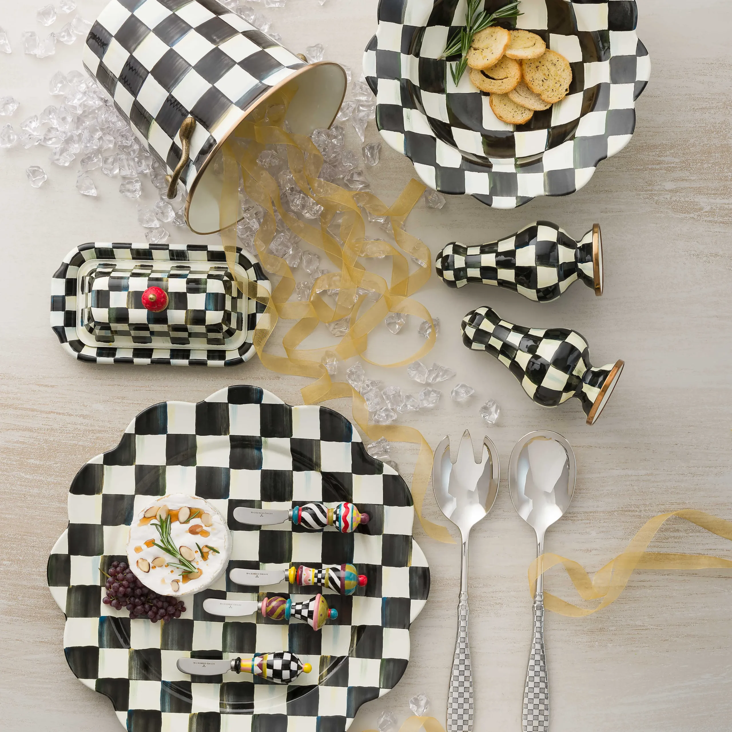 MacKenzie-Childs Courtly Check Butter Box| Serveware