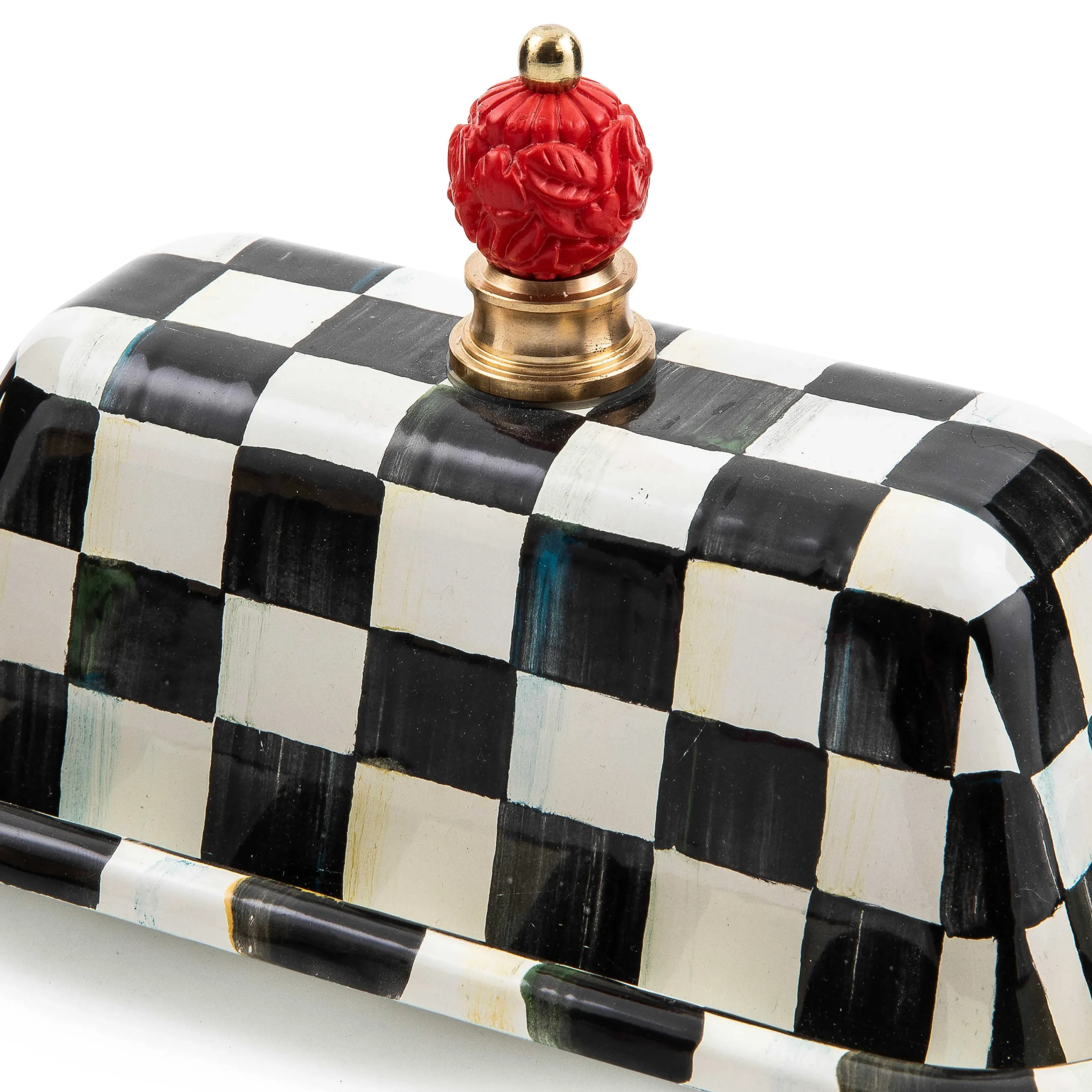 MacKenzie-Childs Courtly Check Butter Box| Serveware