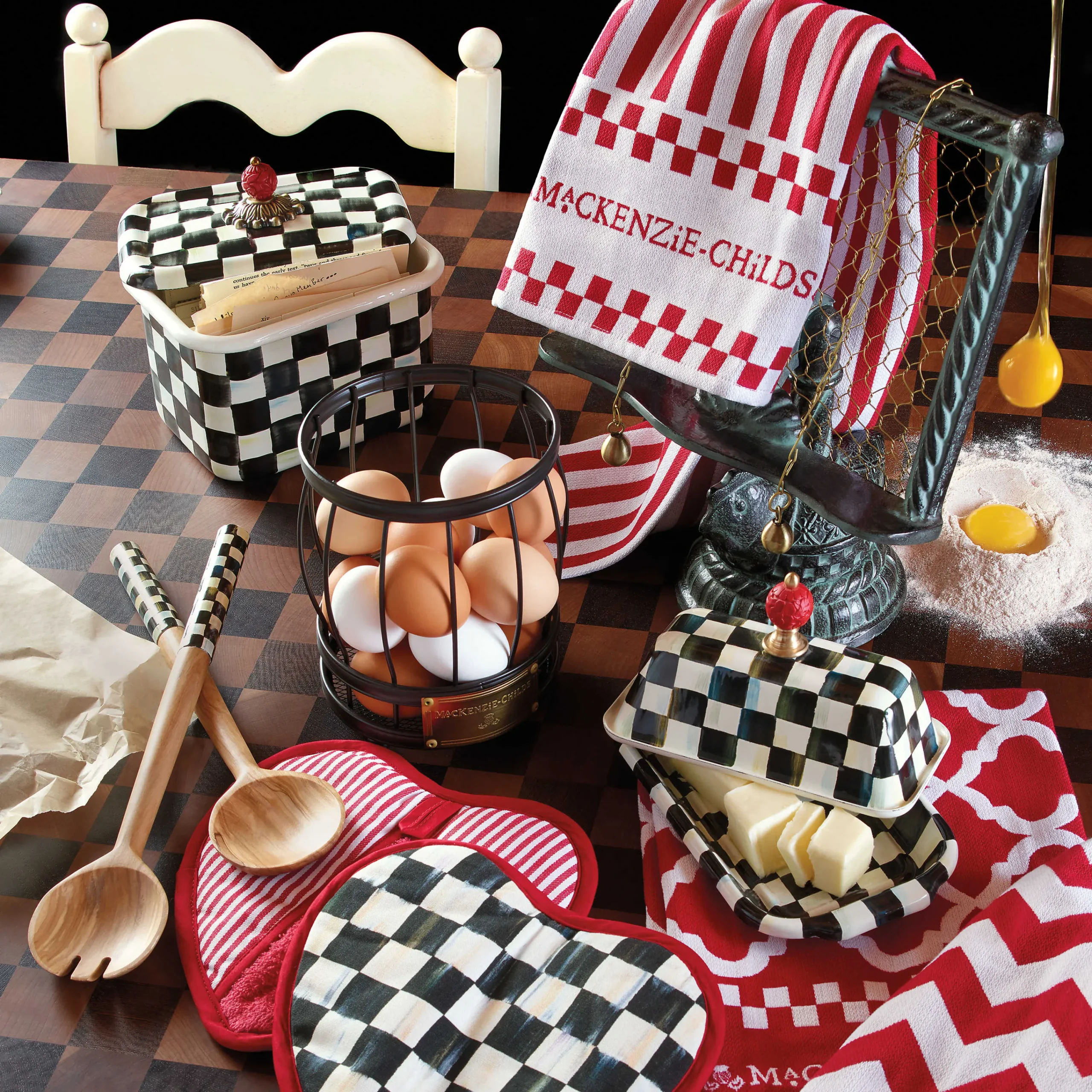 MacKenzie-Childs Courtly Check Butter Box| Serveware