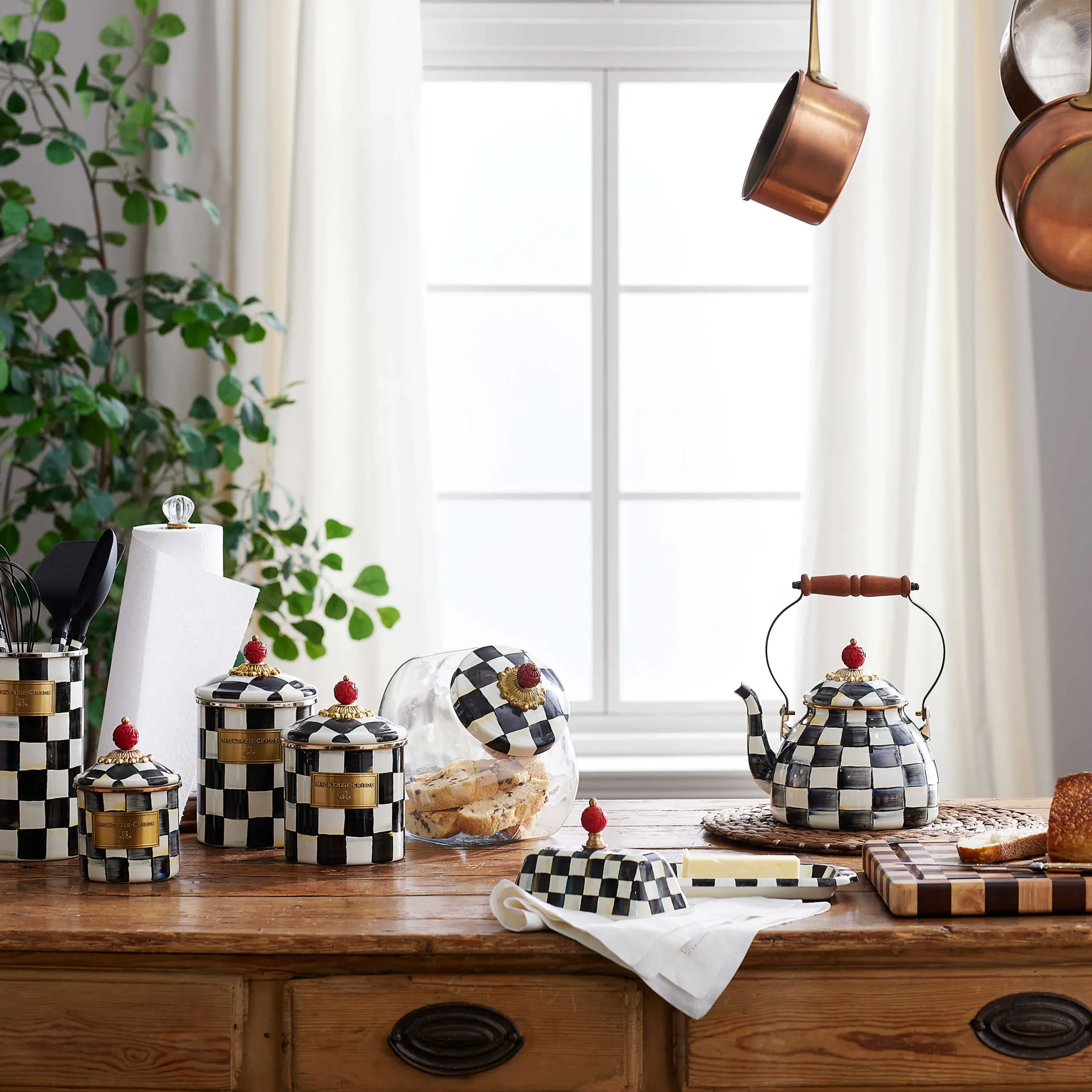 MacKenzie-Childs Courtly Check Butter Box| Serveware