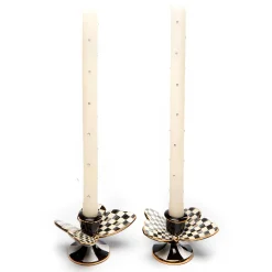 MacKenzie-Childs Courtly Check Butterfly Candle Holders, Set of 2| Spring|Candles & Fragrances