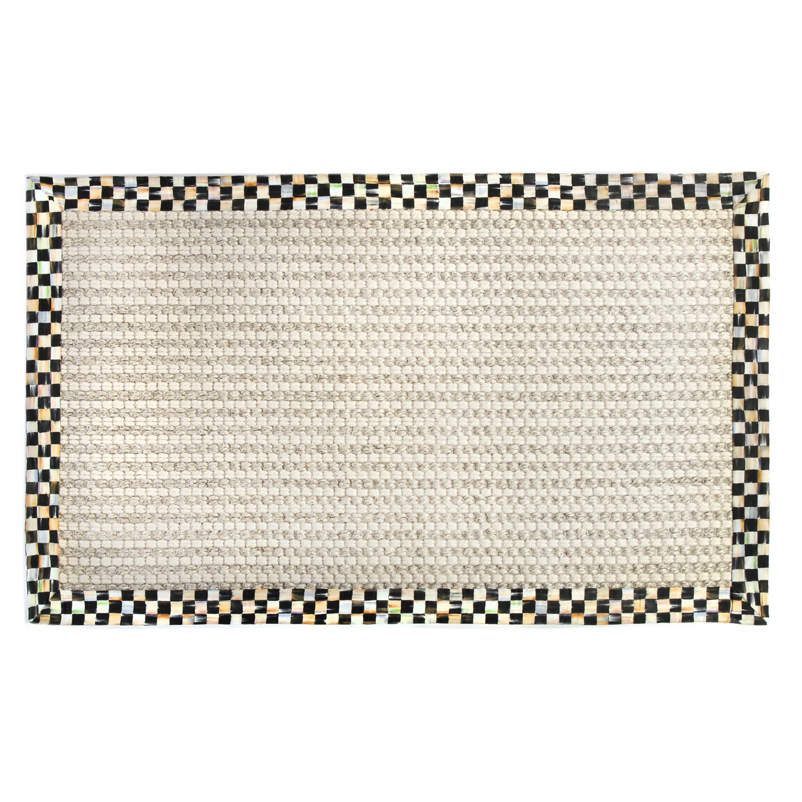 MacKenzie-Childs Courtly Check Cable Wool Sisal 3' x 5' Rug| Rugs