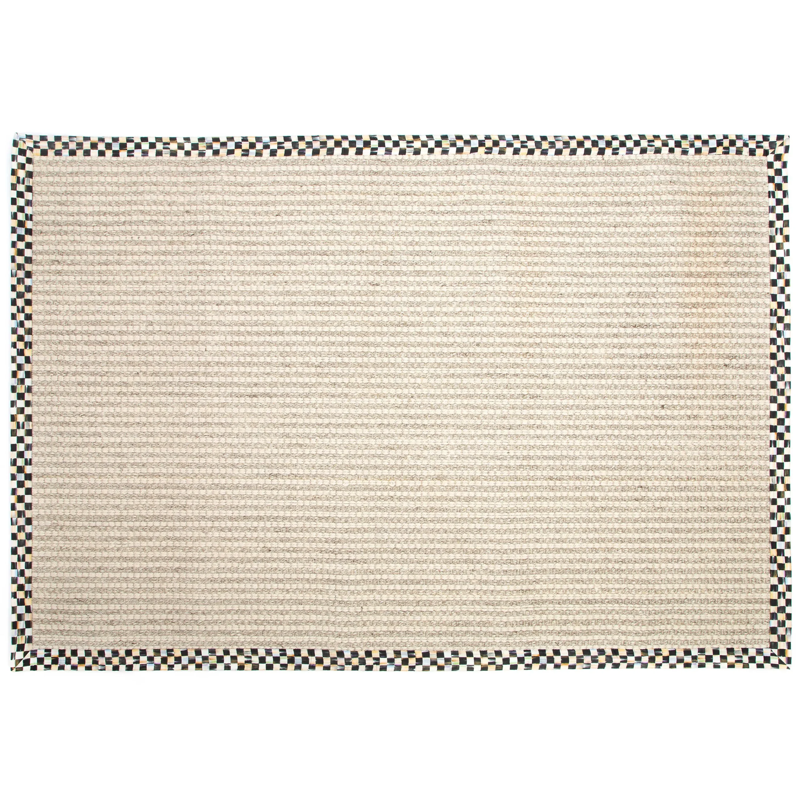 MacKenzie-Childs Courtly Check Cable Wool Sisal 6' x 9' Rug| Rugs