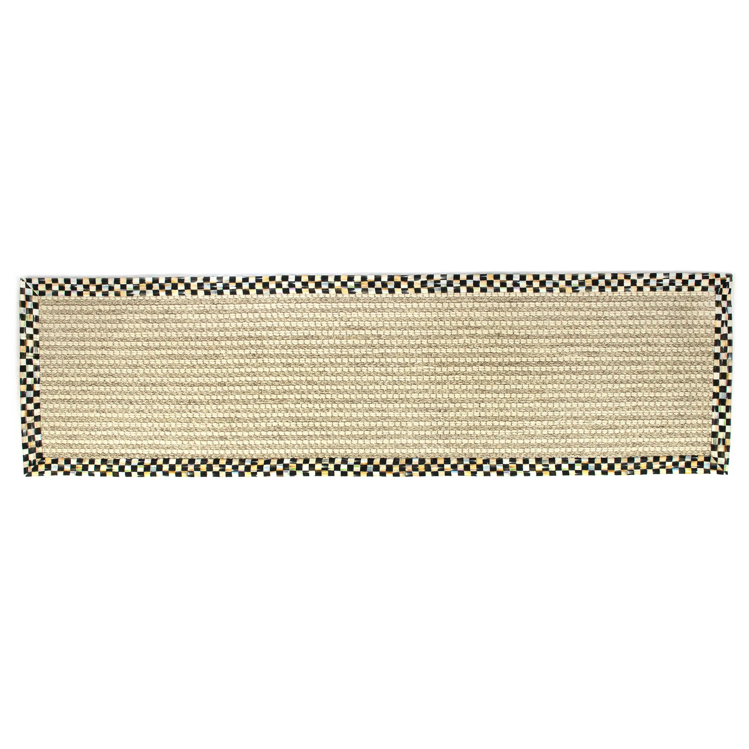 MacKenzie-Childs Courtly Check Cable Wool Sisal 2'6 x 9' Runner| Rugs