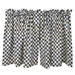 MacKenzie-Childs Courtly Check Cafe Curtains, Set of 2| Room Accents