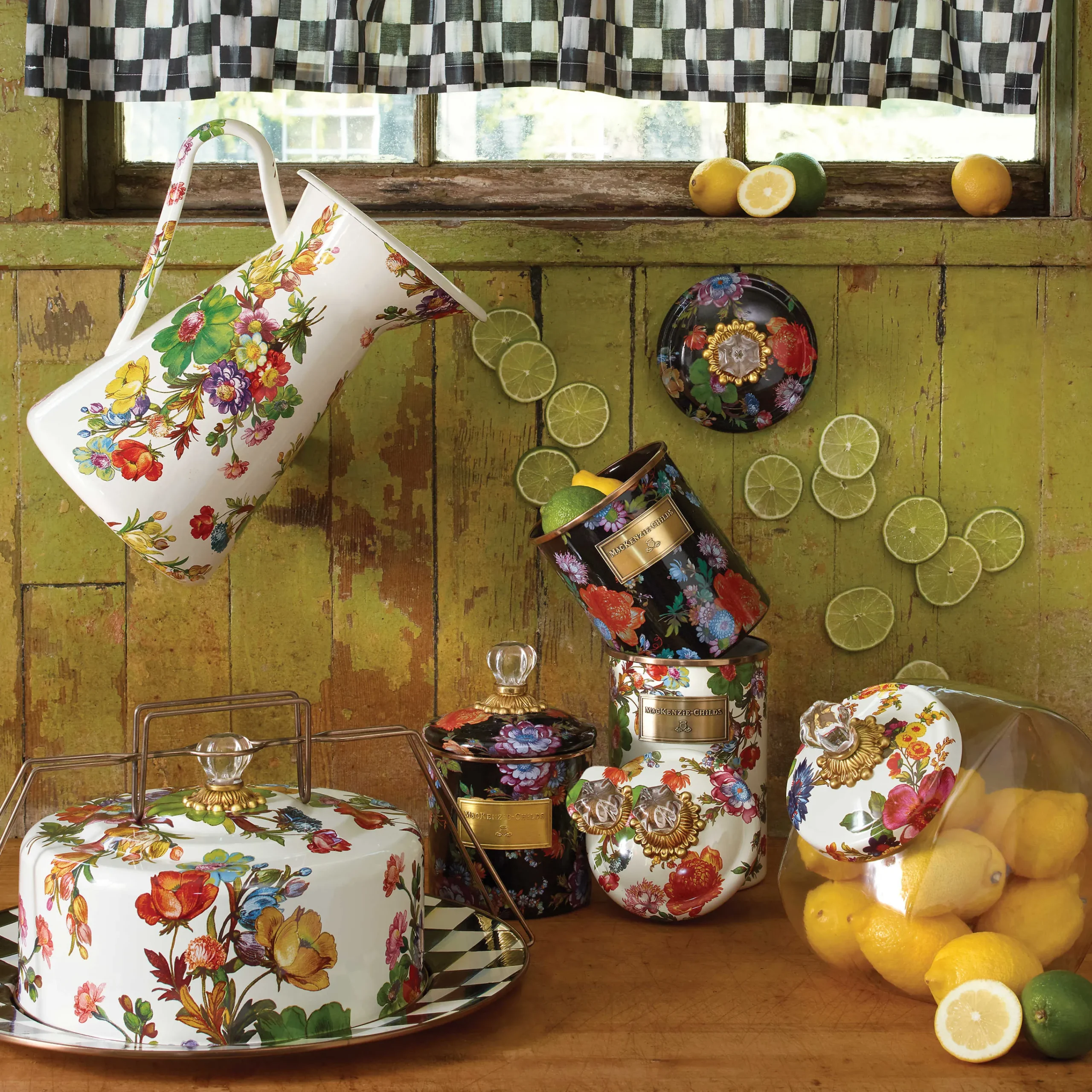 MacKenzie-Childs Courtly Check Cafe Valance| Room Accents