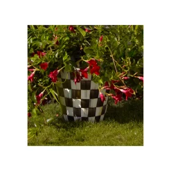 MacKenzie-Childs Courtly Check Ceramic Jumbo Garden Pot| Outdoor
