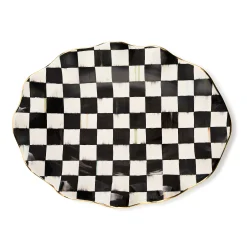 MacKenzie-Childs Courtly Check Ceramic Large Serving Platter| Fall Entertaining|Serveware