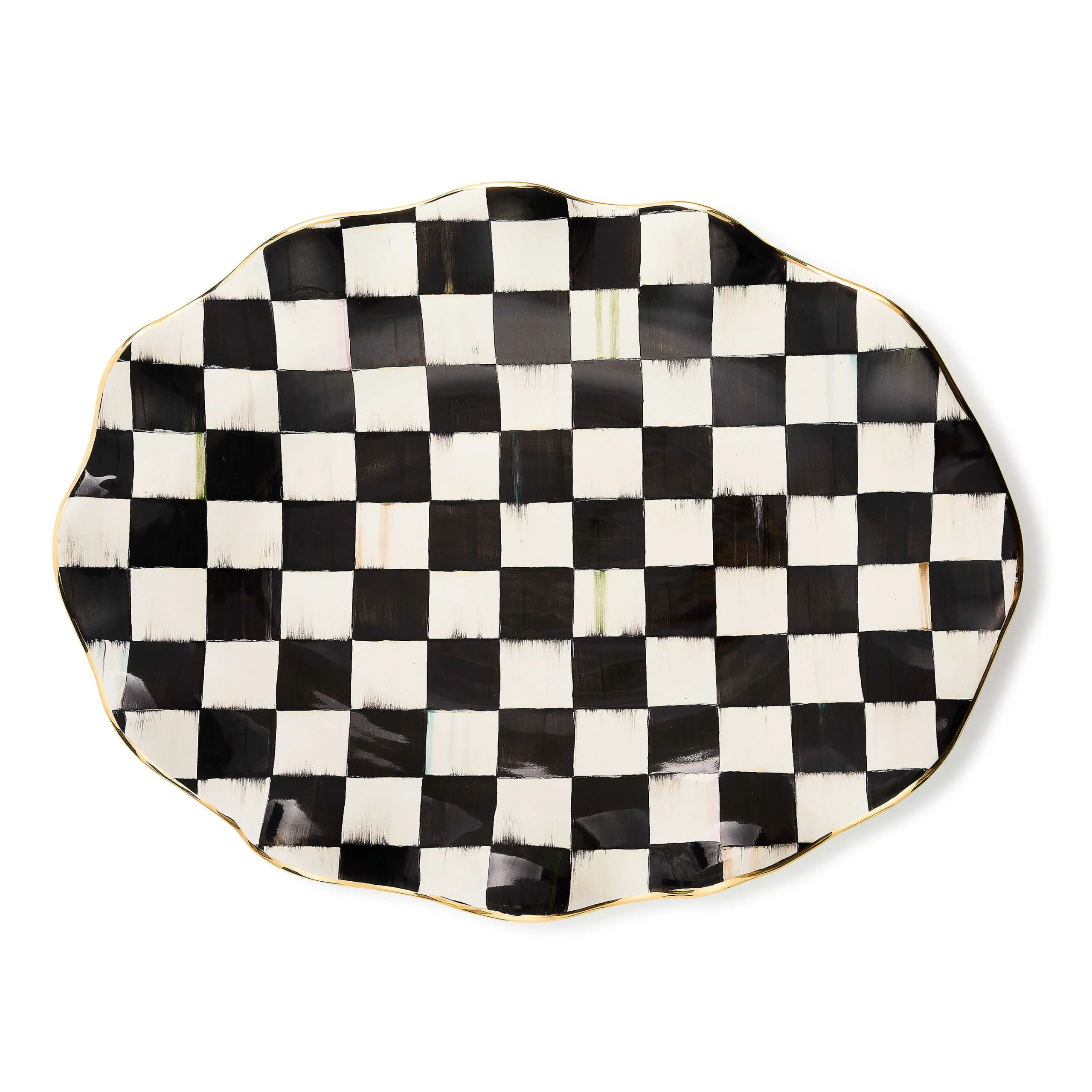 MacKenzie-Childs Courtly Check Ceramic Large Serving Platter| Fall Entertaining|Serveware