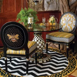 MacKenzie-Childs Courtly Check Ceramic Pedestal Table Base| Dining Room & Kitchen