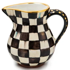MacKenzie-Childs Courtly Check Ceramic Portly Pitcher| Bar Entertaining|Serveware
