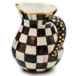 MacKenzie-Childs Courtly Check Ceramic Portly Pitcher| Bar Entertaining|Serveware