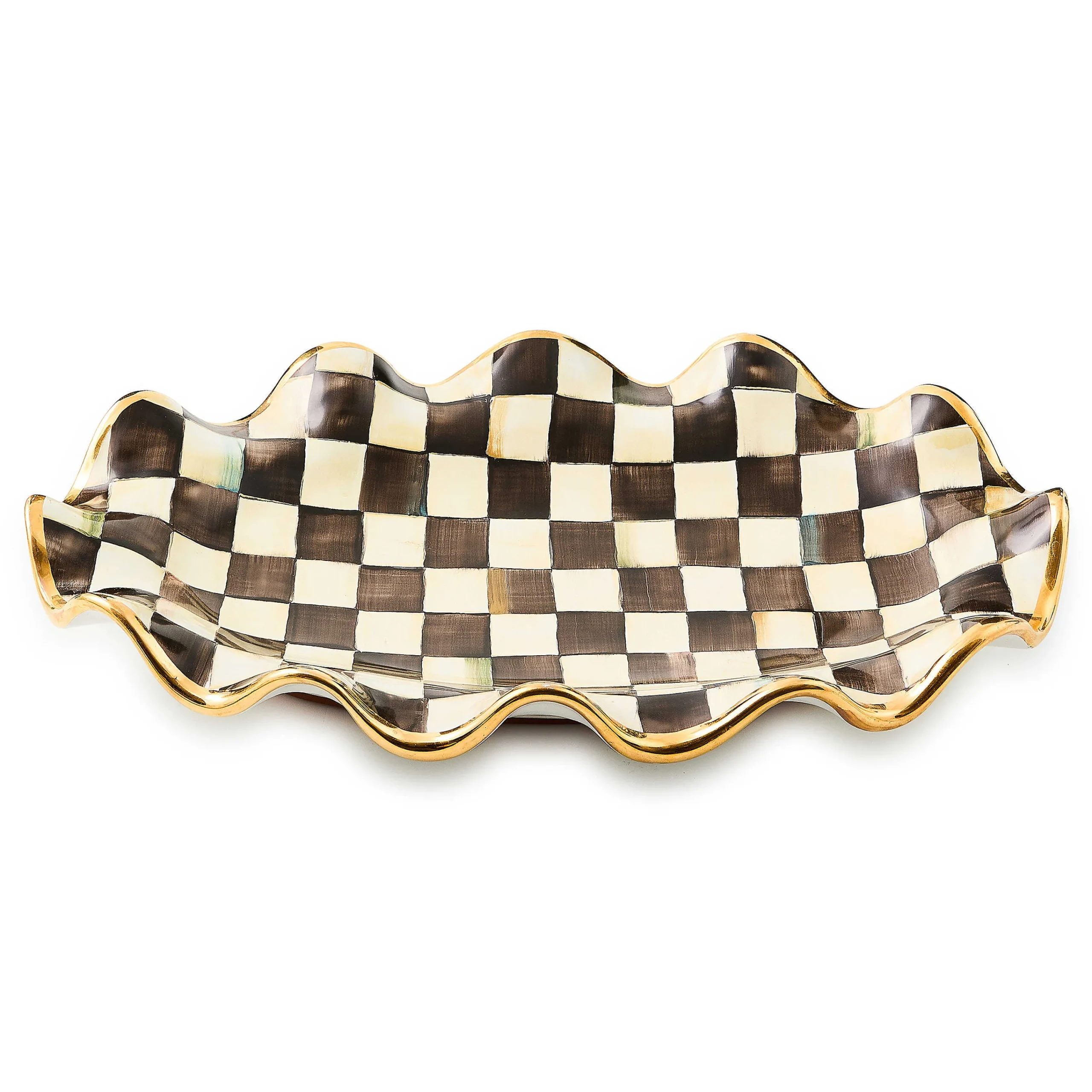 MacKenzie-Childs Courtly Check Ceramic Serving Platter| Serveware