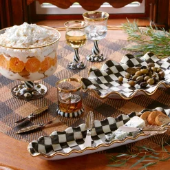 MacKenzie-Childs Courtly Check Ceramic Serving Platter| Serveware