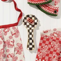 MacKenzie-Childs Courtly Check Ceramic Spoon Rest| Kitchen Utensils & Tools