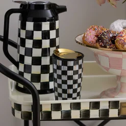 MacKenzie-Childs Courtly Check Ceramic Travel Cup| Accessories|The Coffee Shop