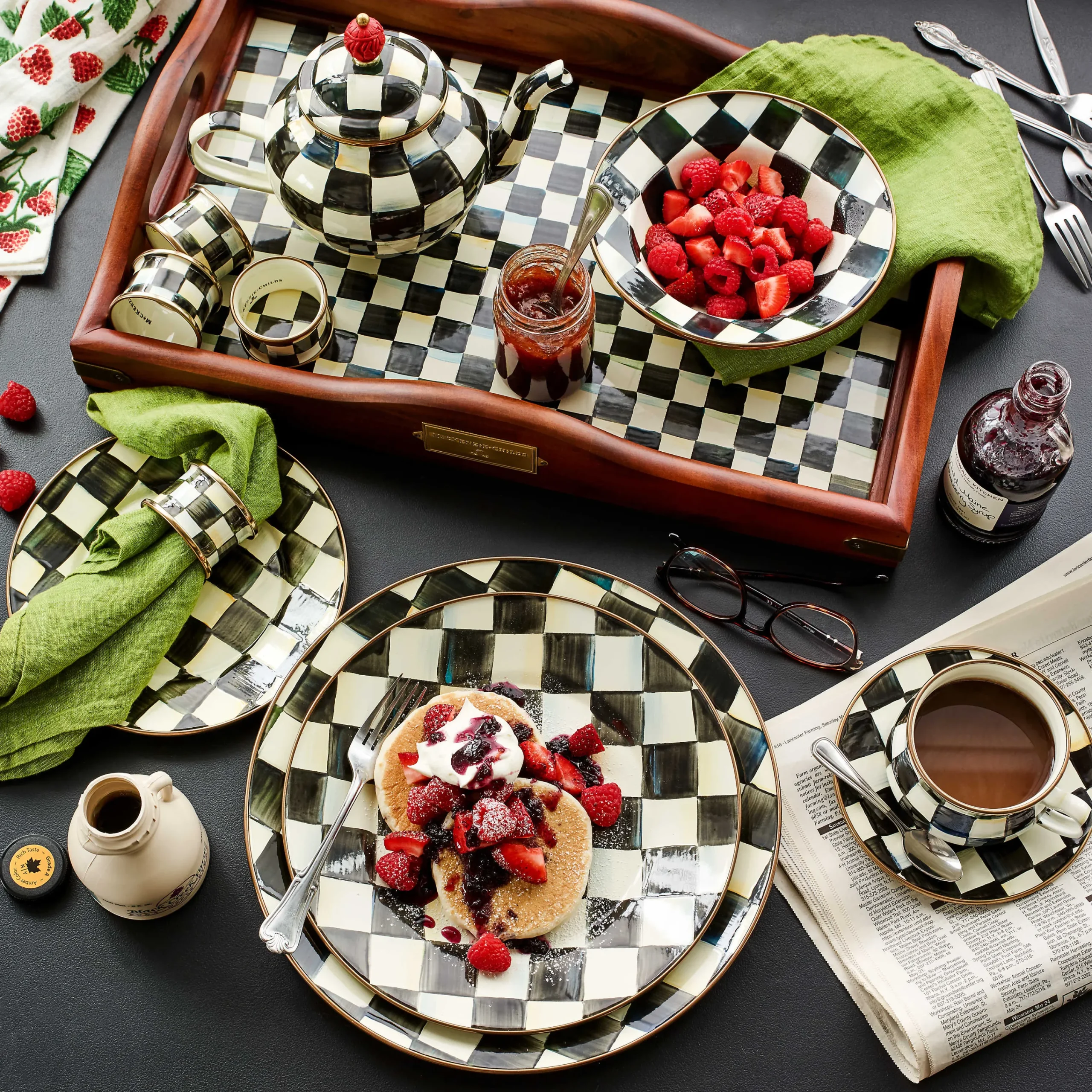 MacKenzie-Childs Courtly Check Charger/Plate| Dinnerware & Flatware