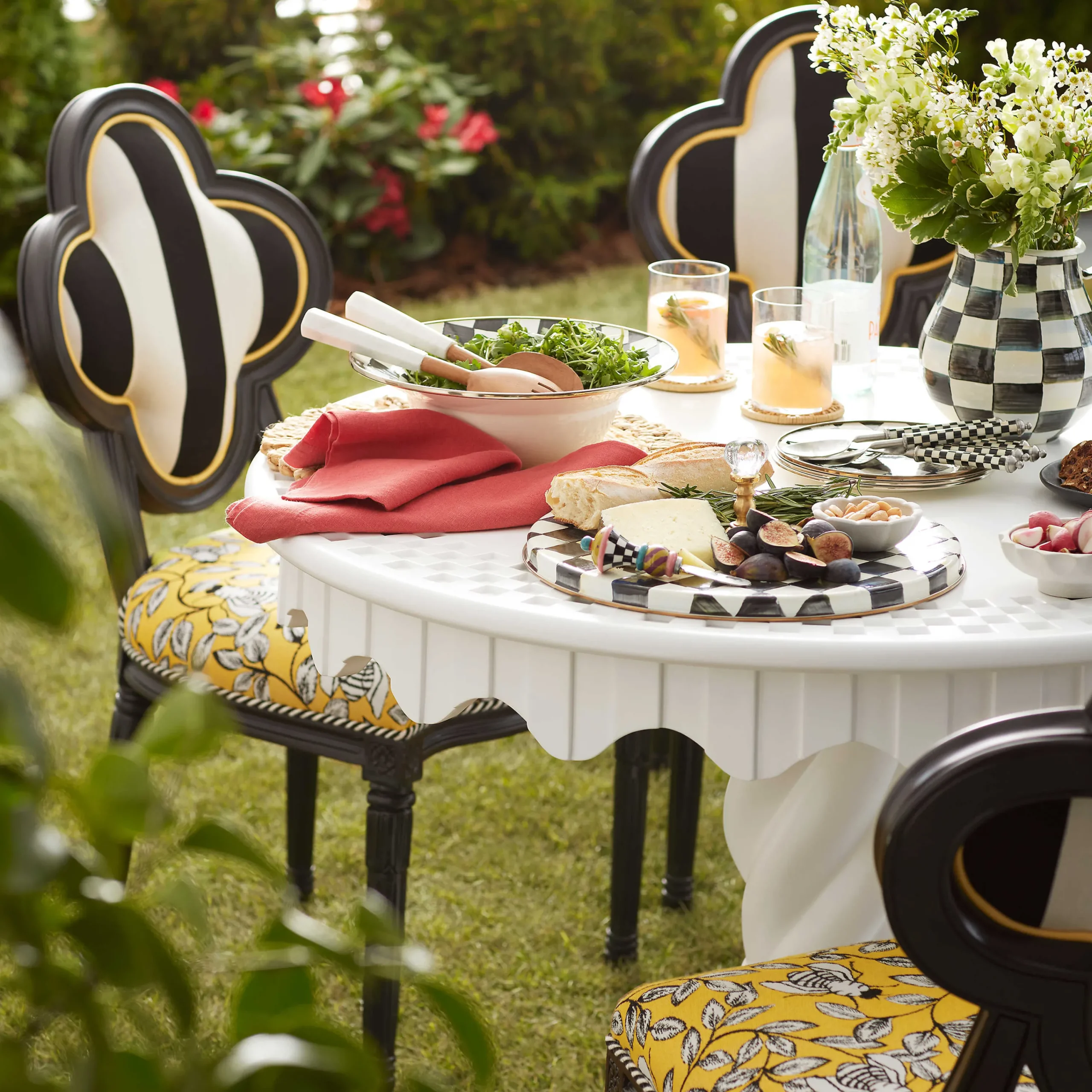 MacKenzie-Childs Courtly Check Cheese Course| Serveware