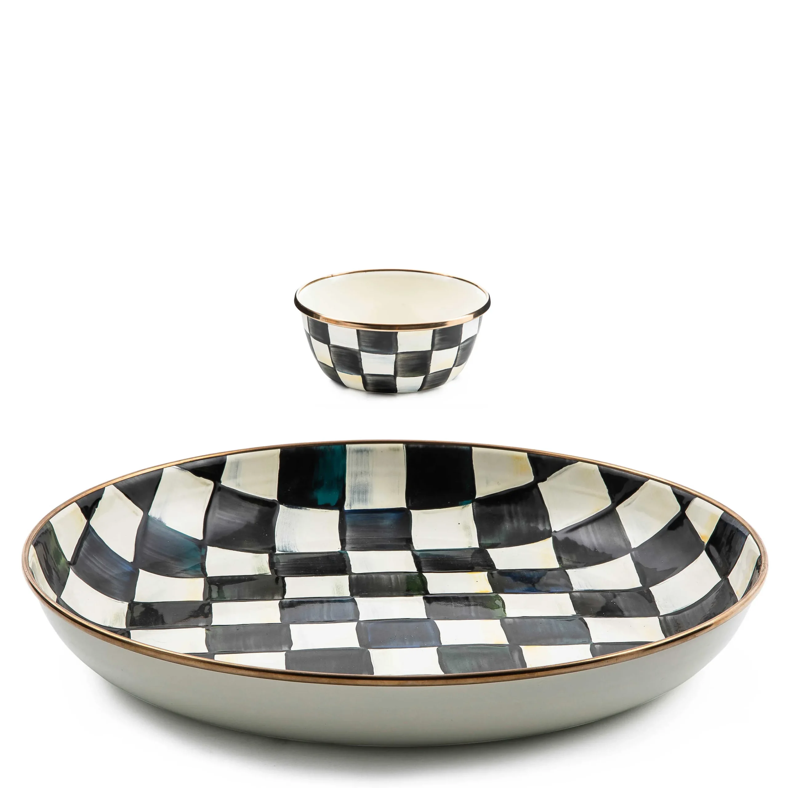 MacKenzie-Childs Courtly Check Chip Dip Set| Kitchen & Dining Sets|Serveware