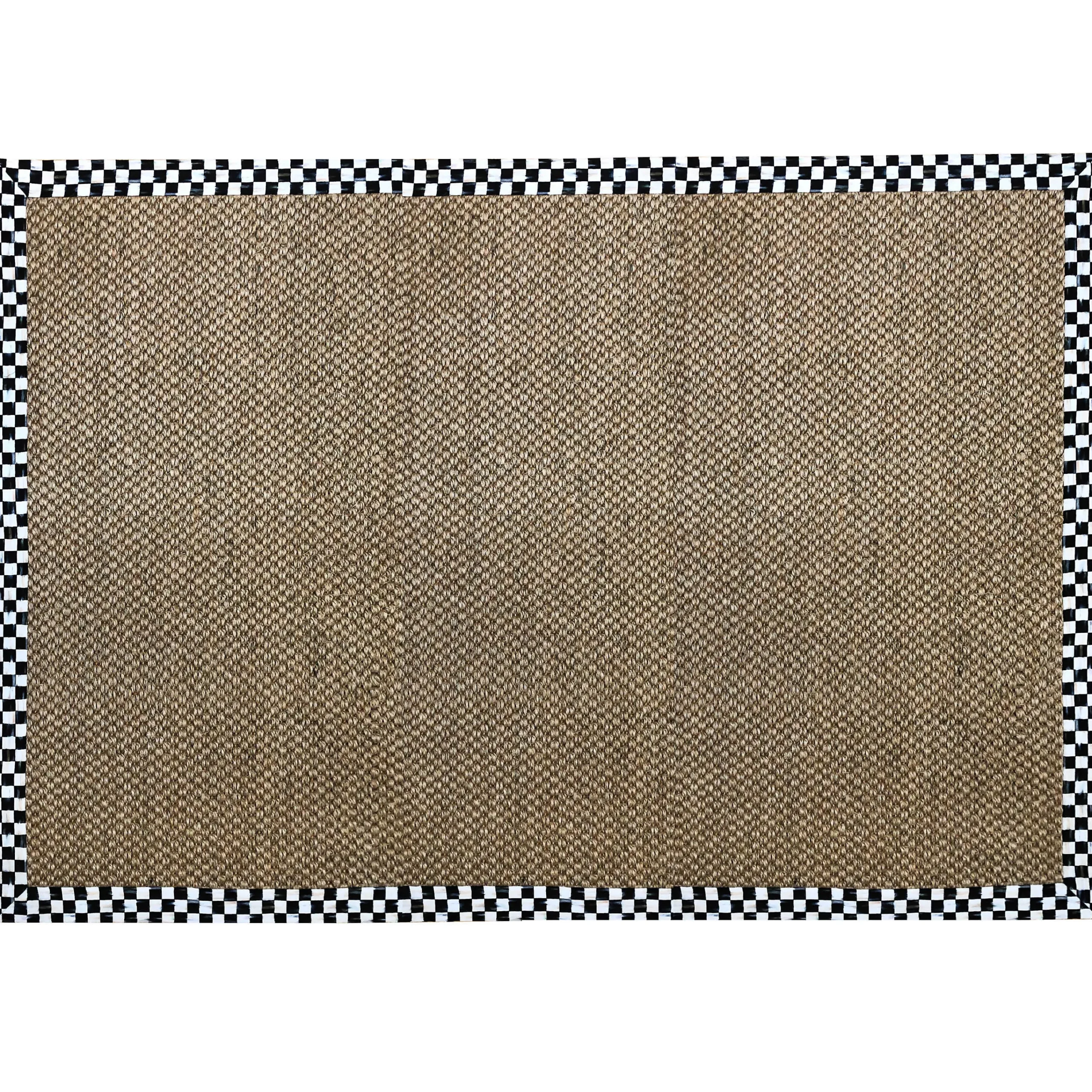 MacKenzie-Childs Courtly Check Chunky Sisal Rug 6' x 9' Rug| Rugs