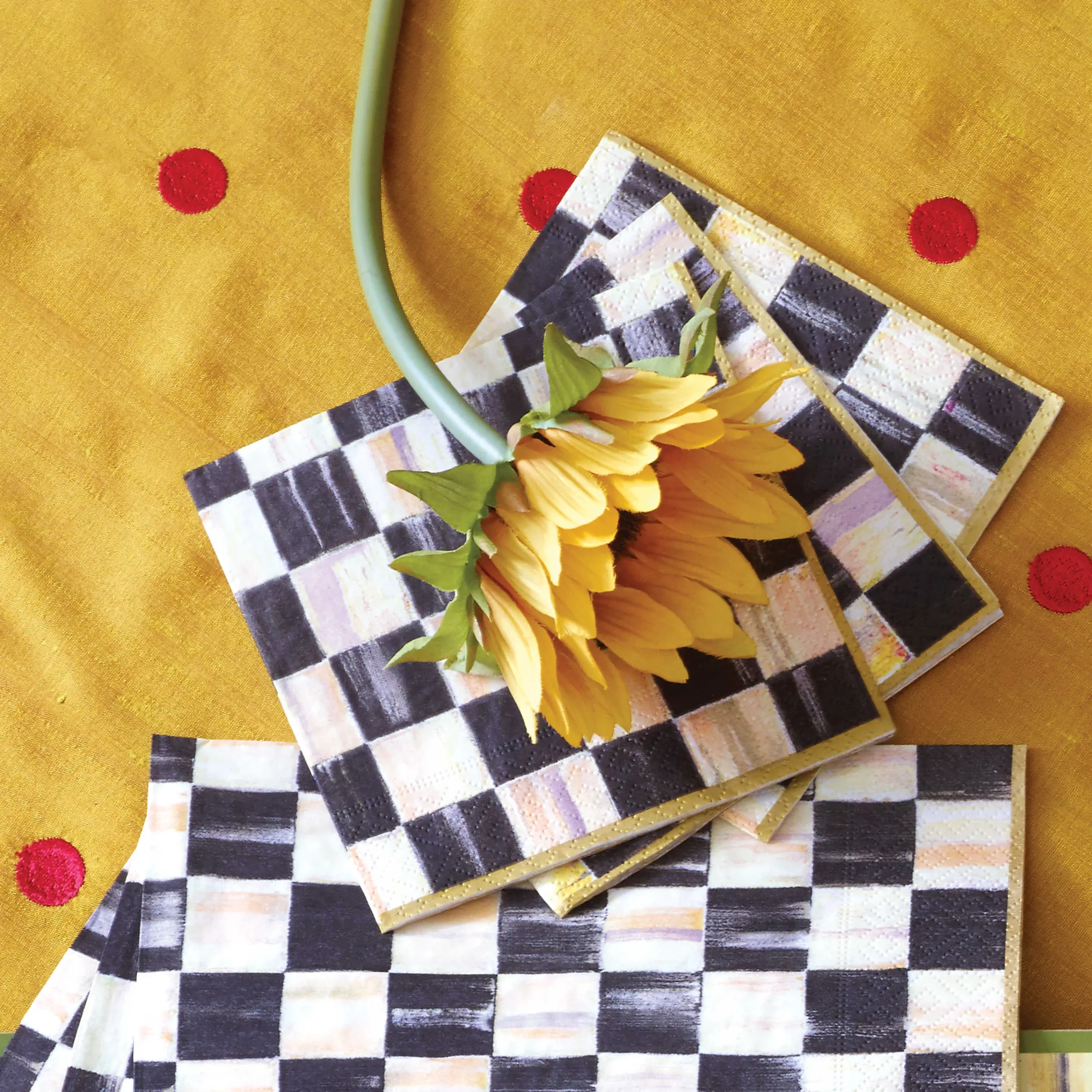 MacKenzie-Childs Courtly Check Cocktail Paper Napkins| Bar Entertaining