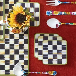 MacKenzie-Childs Courtly Check Cork Back Coasters, Set of 4| Table Accessories|Kitchen & Table Linens