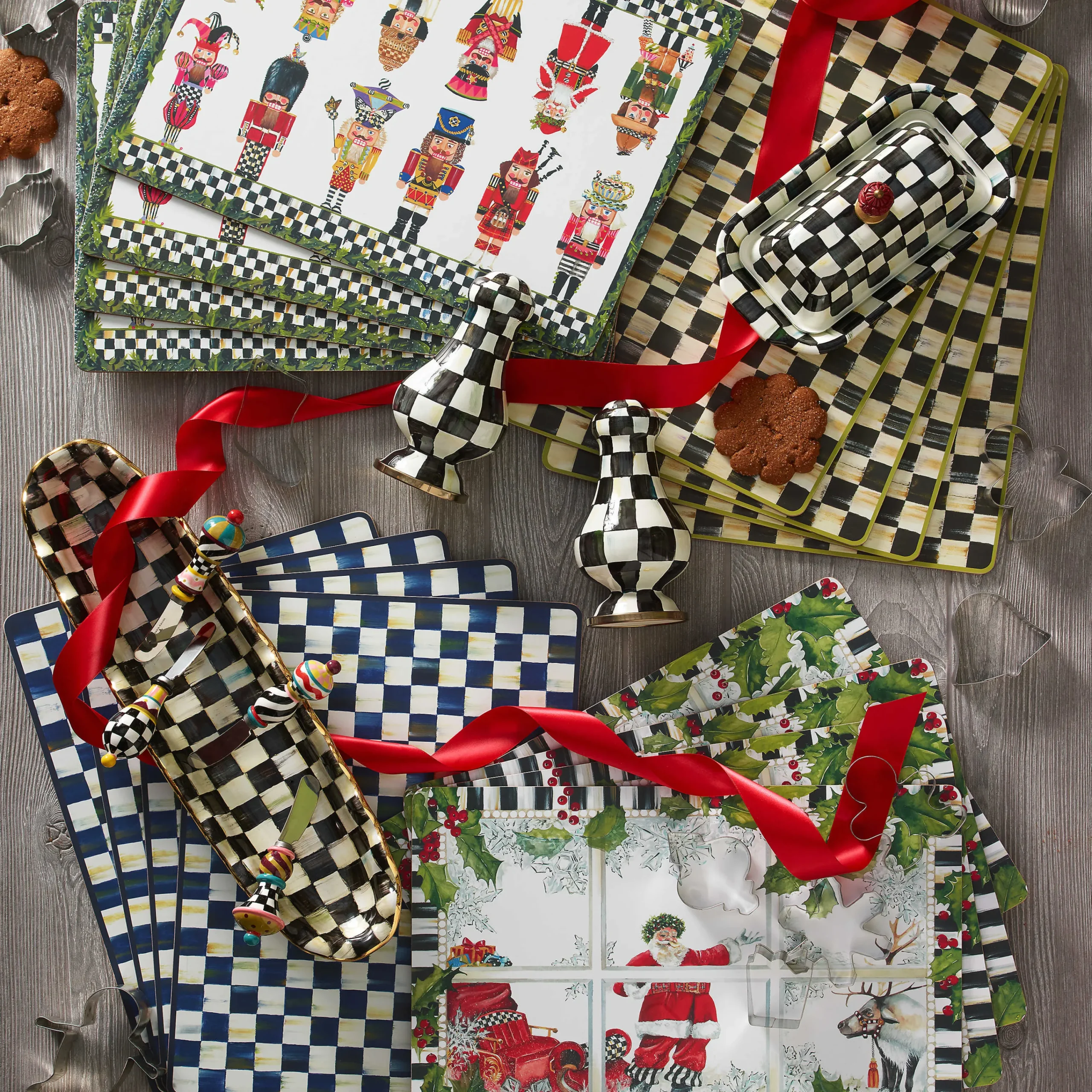 MacKenzie-Childs Courtly Check Cork Back Placemats, Set of 4| Table Accessories|Kitchen & Table Linens