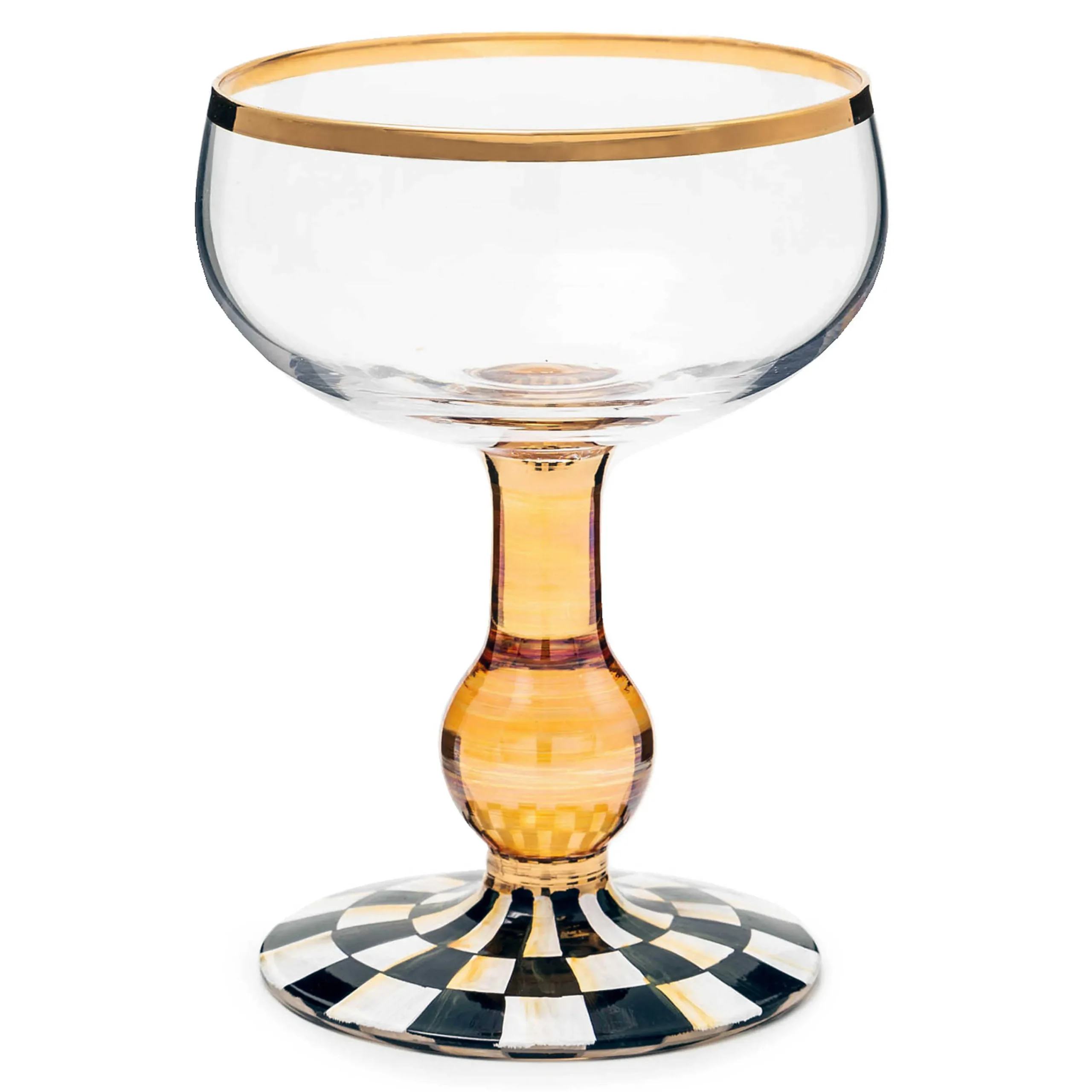 MacKenzie-Childs Courtly Check Coupe Glass| Fall Entertaining|Drinkware