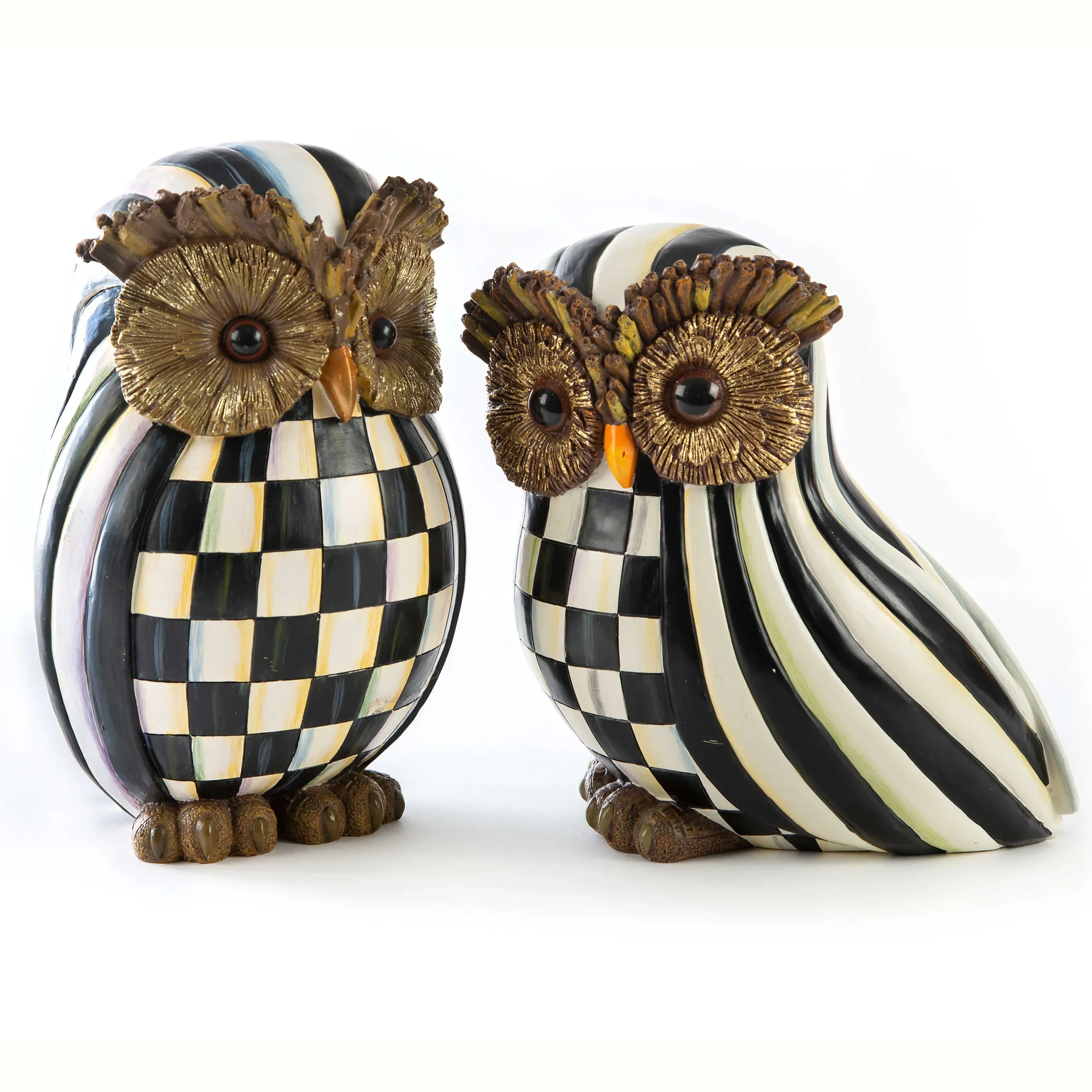 MacKenzie-Childs Courtly Check Courtly Stripe Owl Set| The Halloween Shop|The Fall Shop