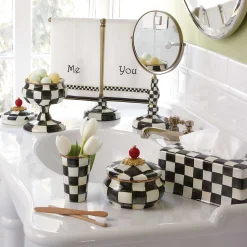 MacKenzie-Childs Courtly Check Curiosity Pot| Bath & Bath Accessories|Room Accents