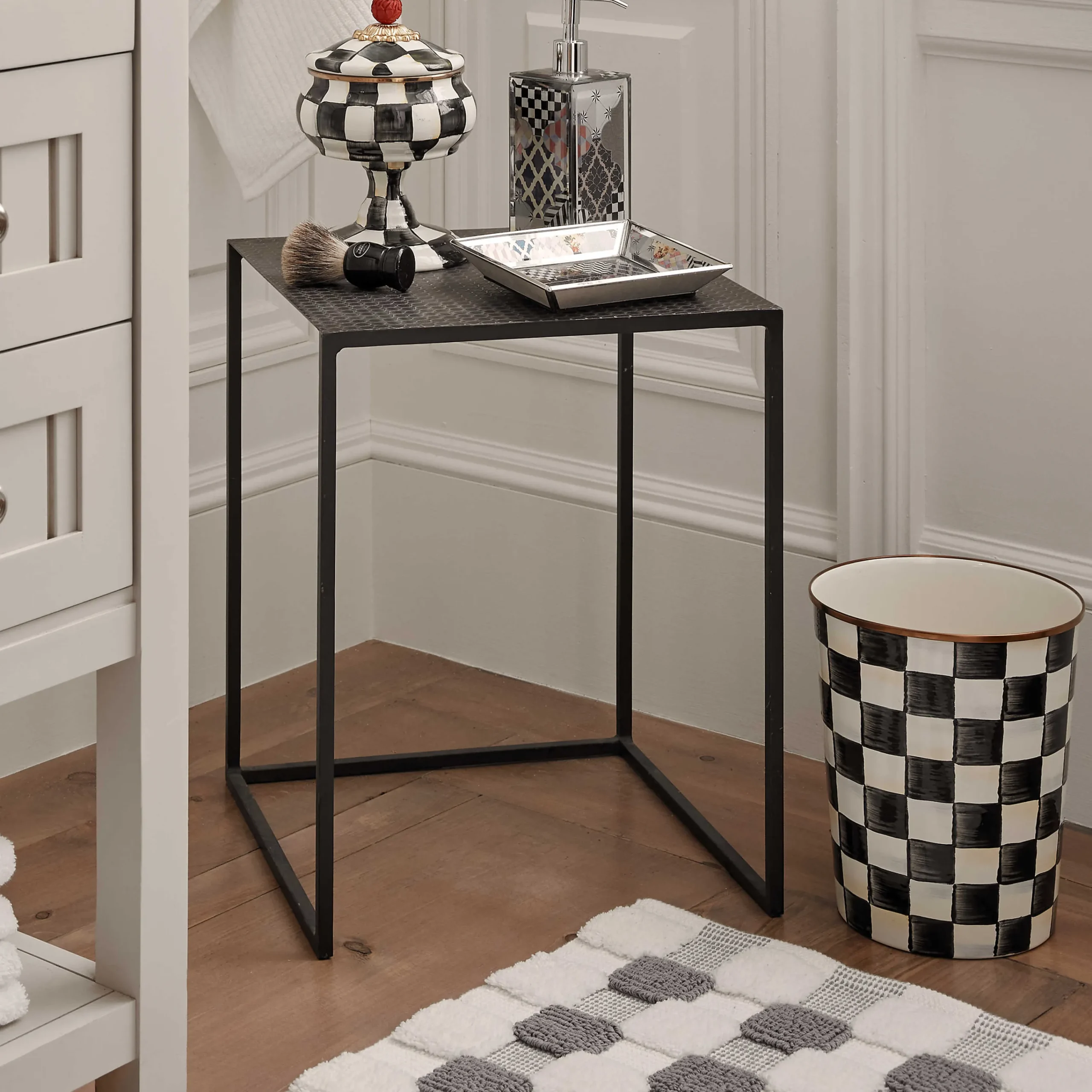MacKenzie-Childs Courtly Check Curiosity Pot| Bath & Bath Accessories|Room Accents