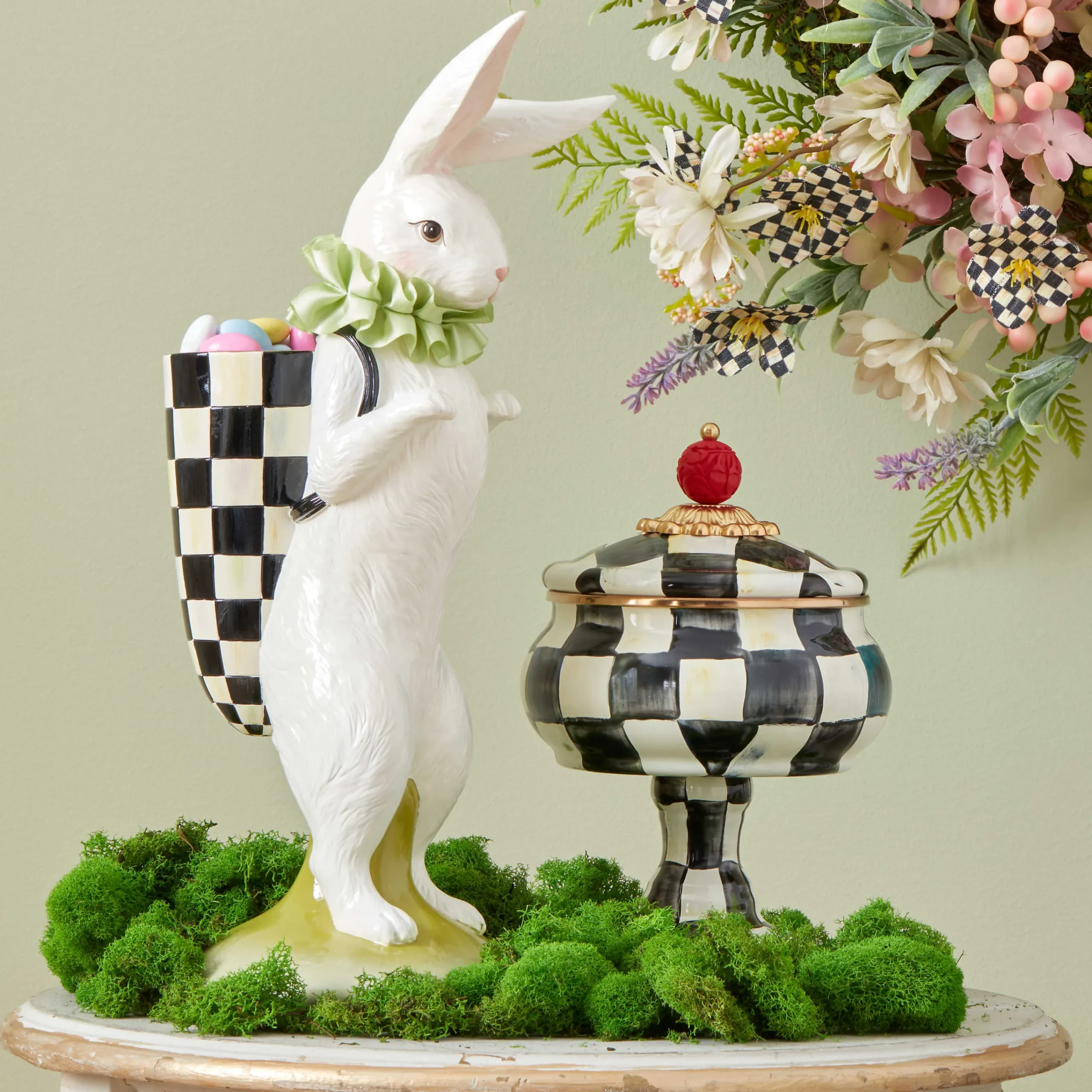 MacKenzie-Childs Courtly Check Curiosity Pot| Bath & Bath Accessories|Room Accents