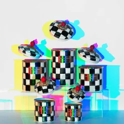 MacKenzie-Childs Courtly Check Demi Canister| Room Accents|Kitchen Storage & Organization